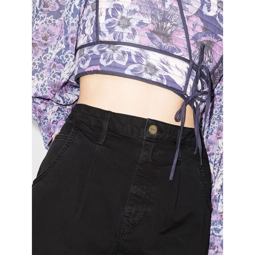 FRAME Cropped Tapered High Waisted Black‎ Jeans size 27 - Picture 3 of 9